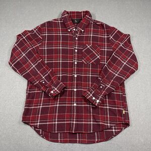 October's Very Own Shirt Mens Large Red Plaid Buffalo OVO Owl Drake Relaxed Fit